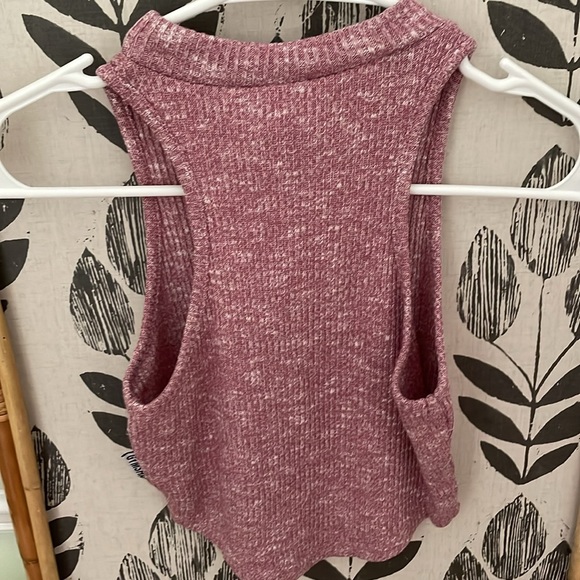 ✴️ NWT GYMSHARK SLOUNGE CROP TOP DUSTY PINK MARK EXTRA SMALL XS - Picture 5 of 5